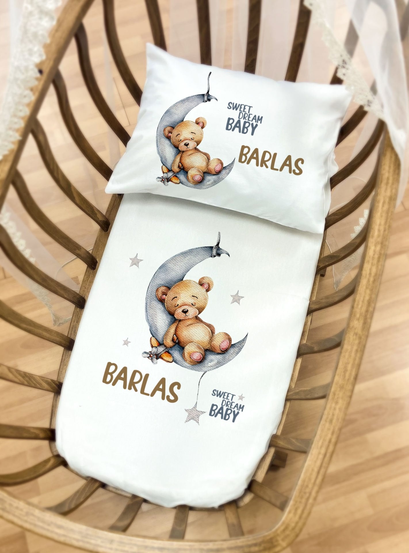 Anne Yanı Beşik Çarşaf Seti 19