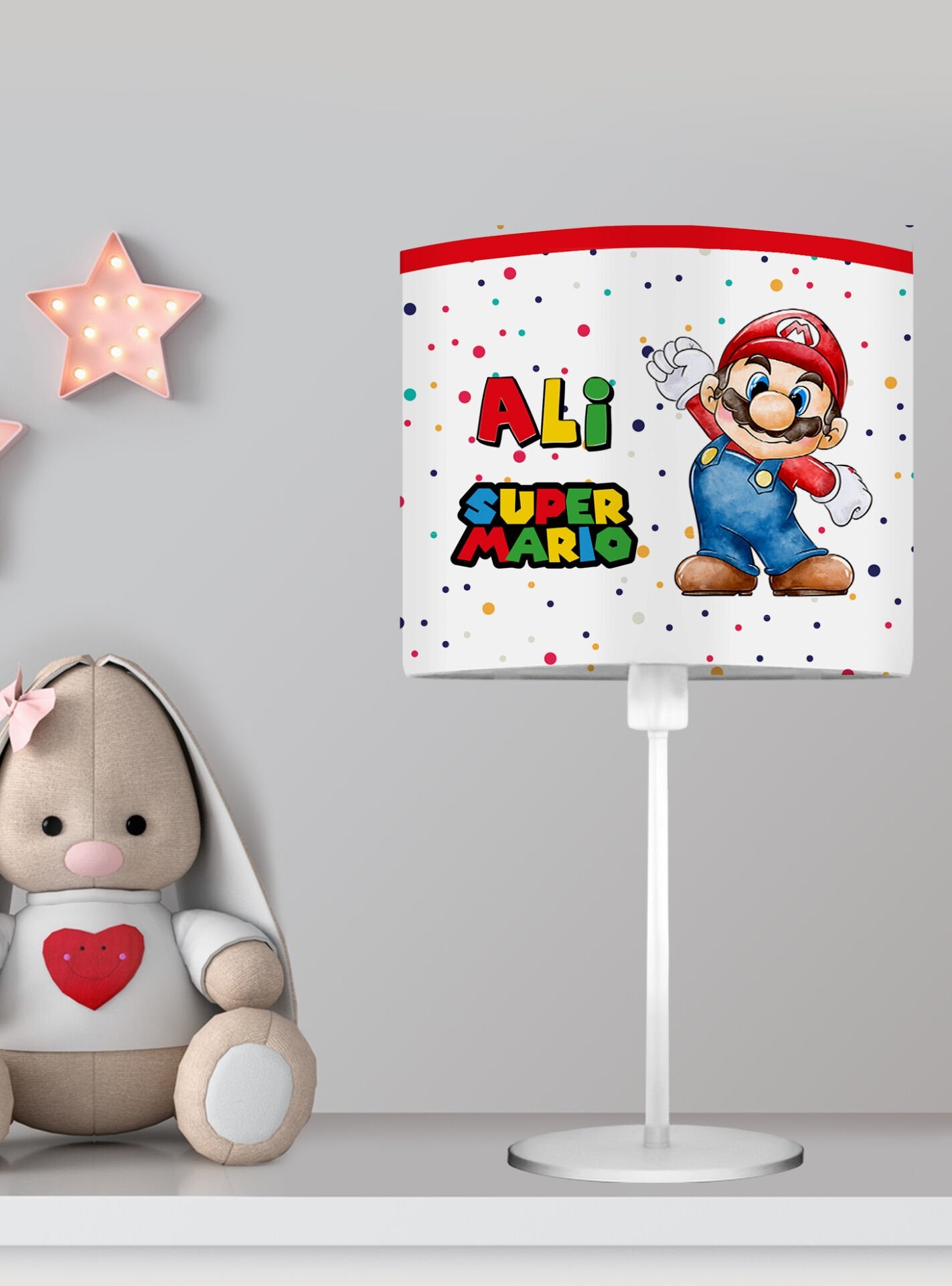 Kişiye Özel Başucu Abajur Super Mario Ürün ana görseli