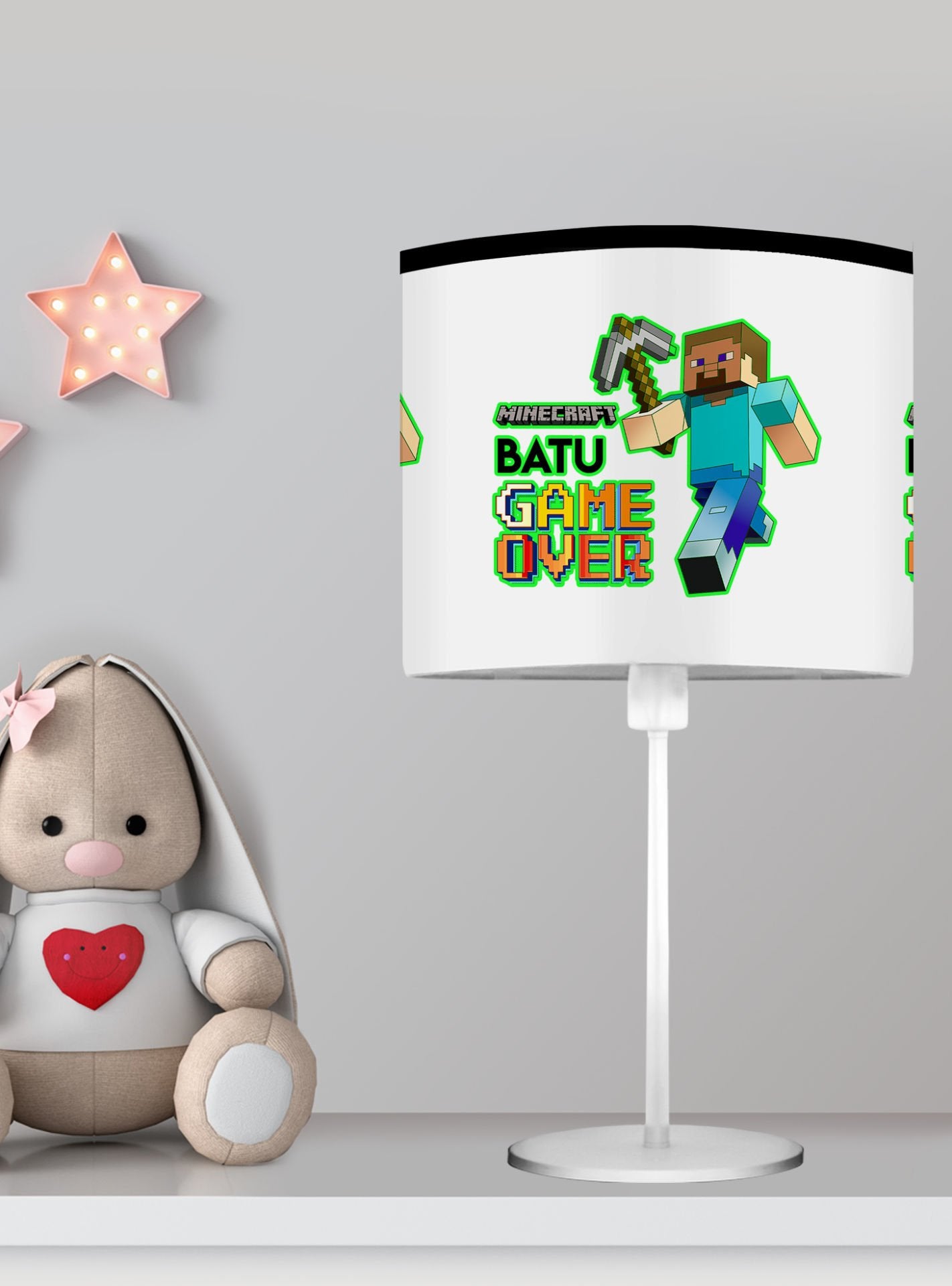 Kişiye Özel Başucu Abajur Minecraft Ürün ana görseli