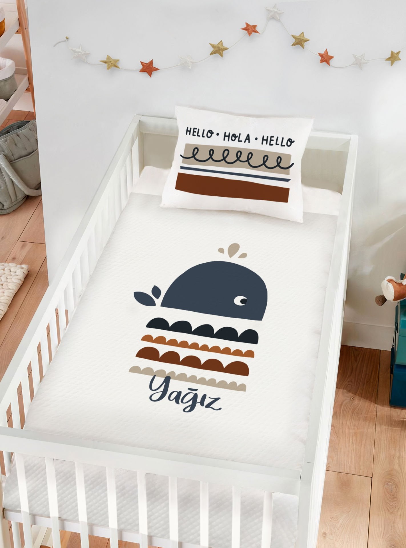 Kişiye Özel %100 Pamuk Bebek Pike Seti  110x150 cm Ürün ana görseli