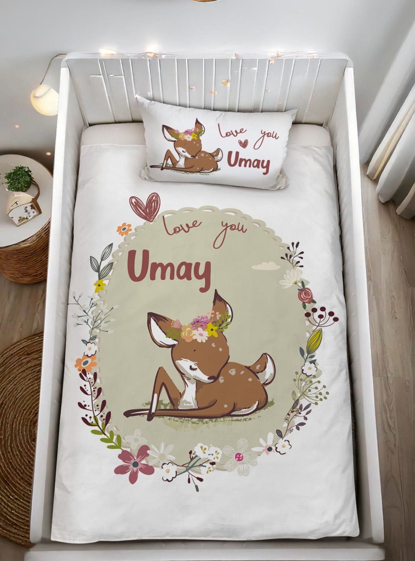 Kişiye Özel Bebek Nevresim Takımı Bambi Ürün ana görseli