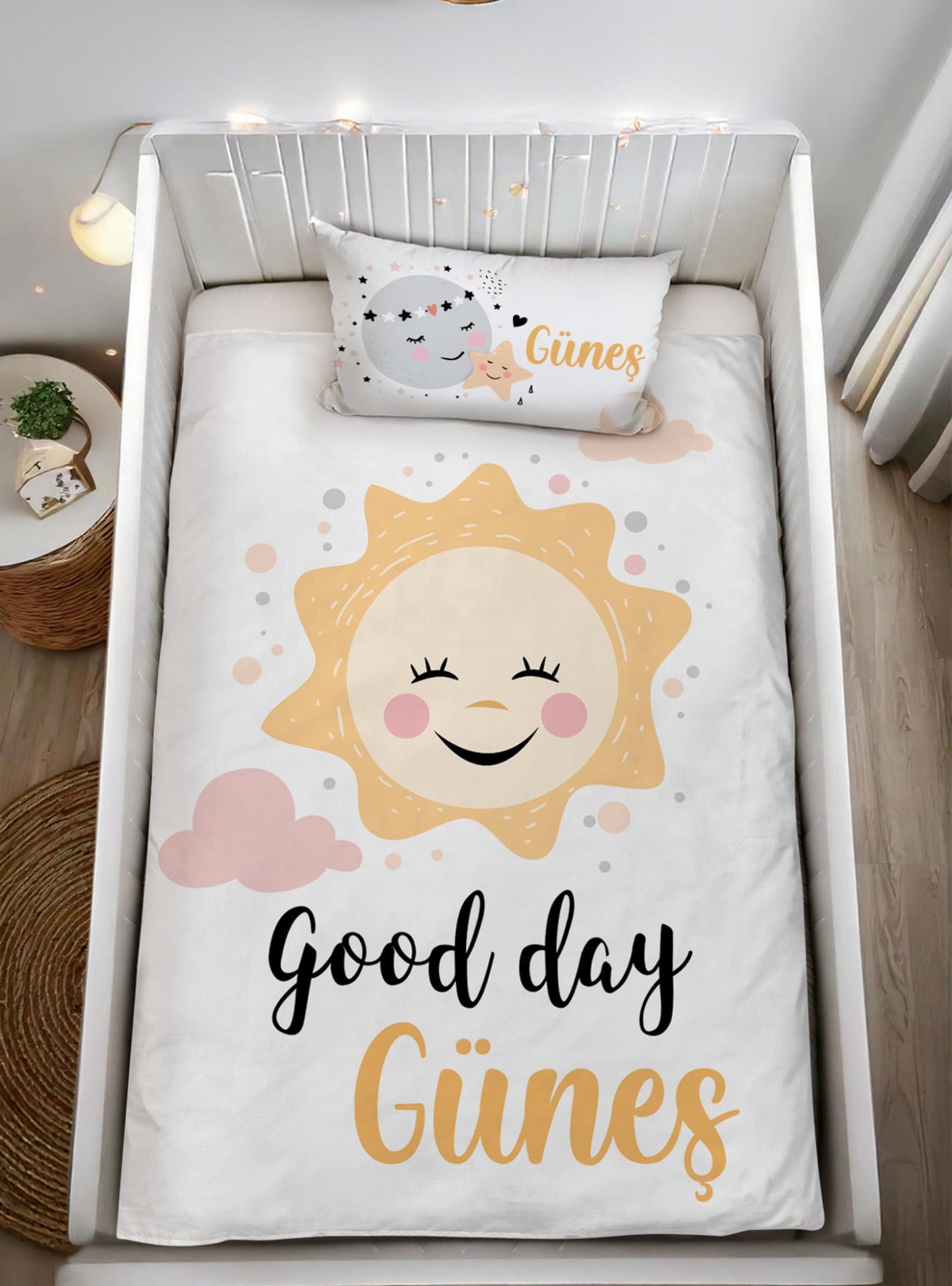Kişiye Özel Bebek Nevresim Takımı Güneş Ürün ana görseli