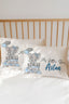Kişiye Özel Mavi Fil Bebek Yastık Kılıfı
