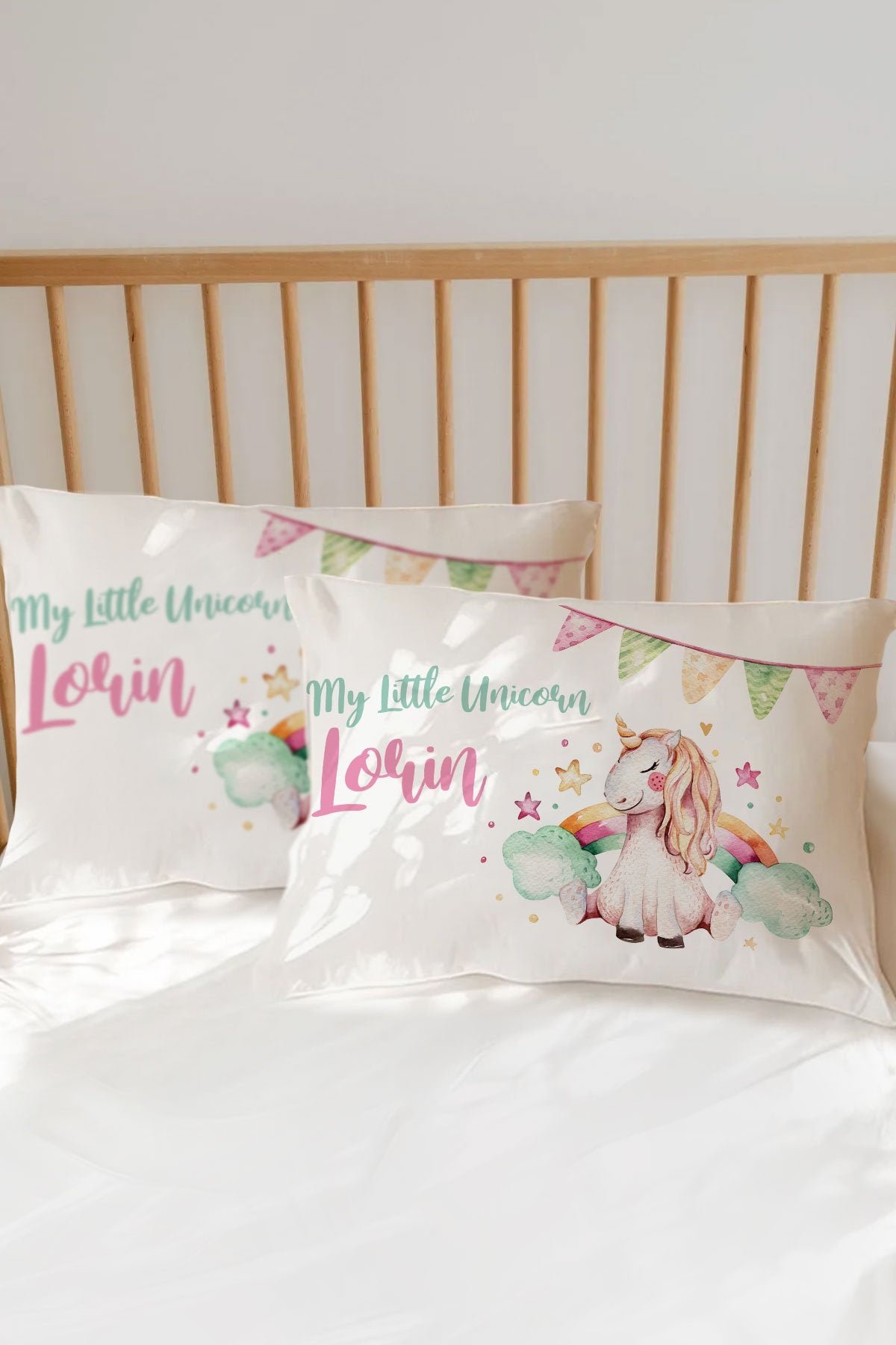 Kişiye Özel Unicorn Bebek Yastık Kılıfı