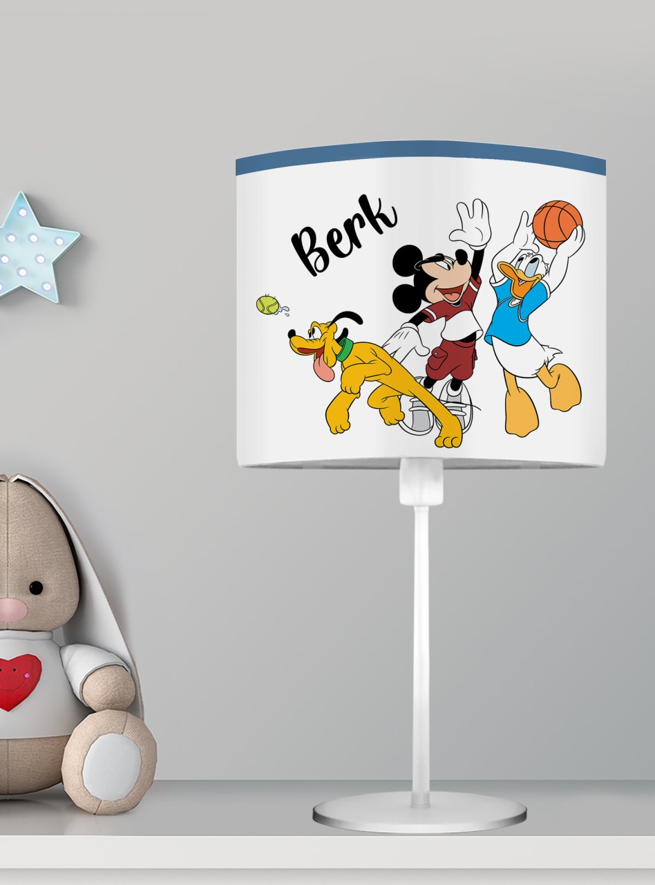 Kişiye Özel Başucu Abajur Mickey ve Donald Duck