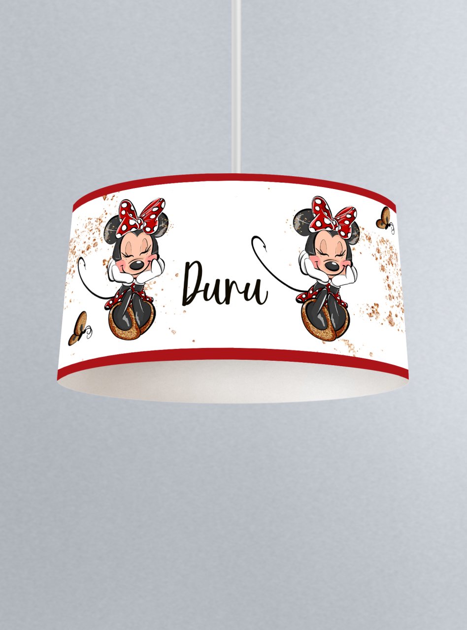 Kişiye Özel İsimli Sarkıt Avize Minnie Mouse Ürün ana görseli