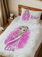 Kişiye Özel Tek Kişilik Nevresim Pembe Elsa 6634690