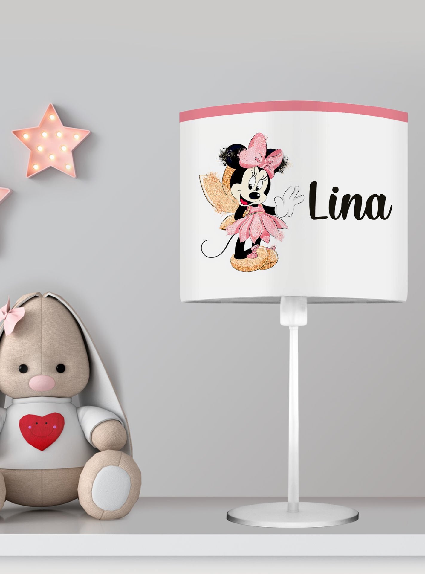 Kişiye Özel Başucu Abajur Minnie Mouse Ürün ana görseli