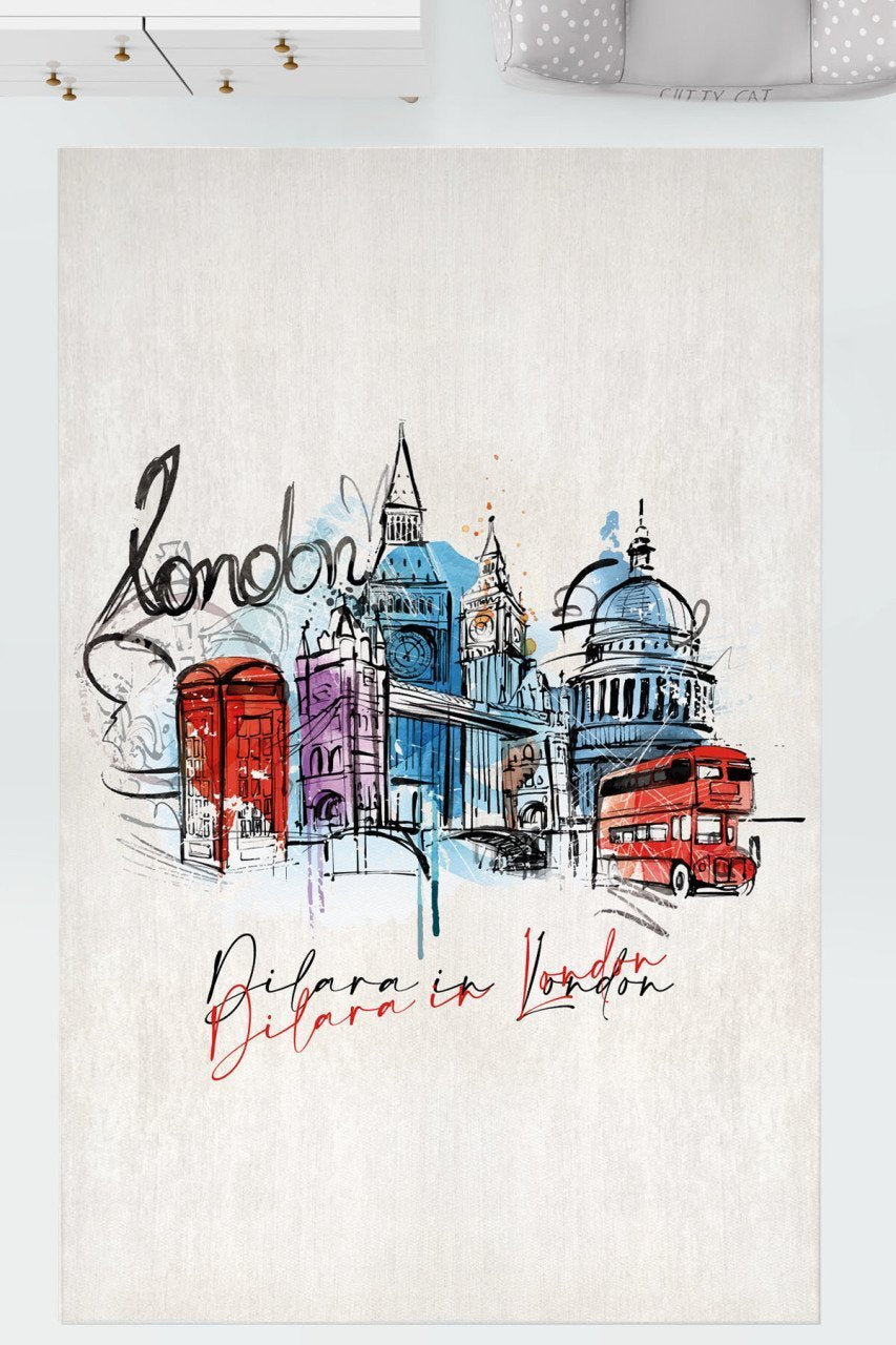 Kişiye Özel Dijital Baskı Halı Londra Ürün ana görseli