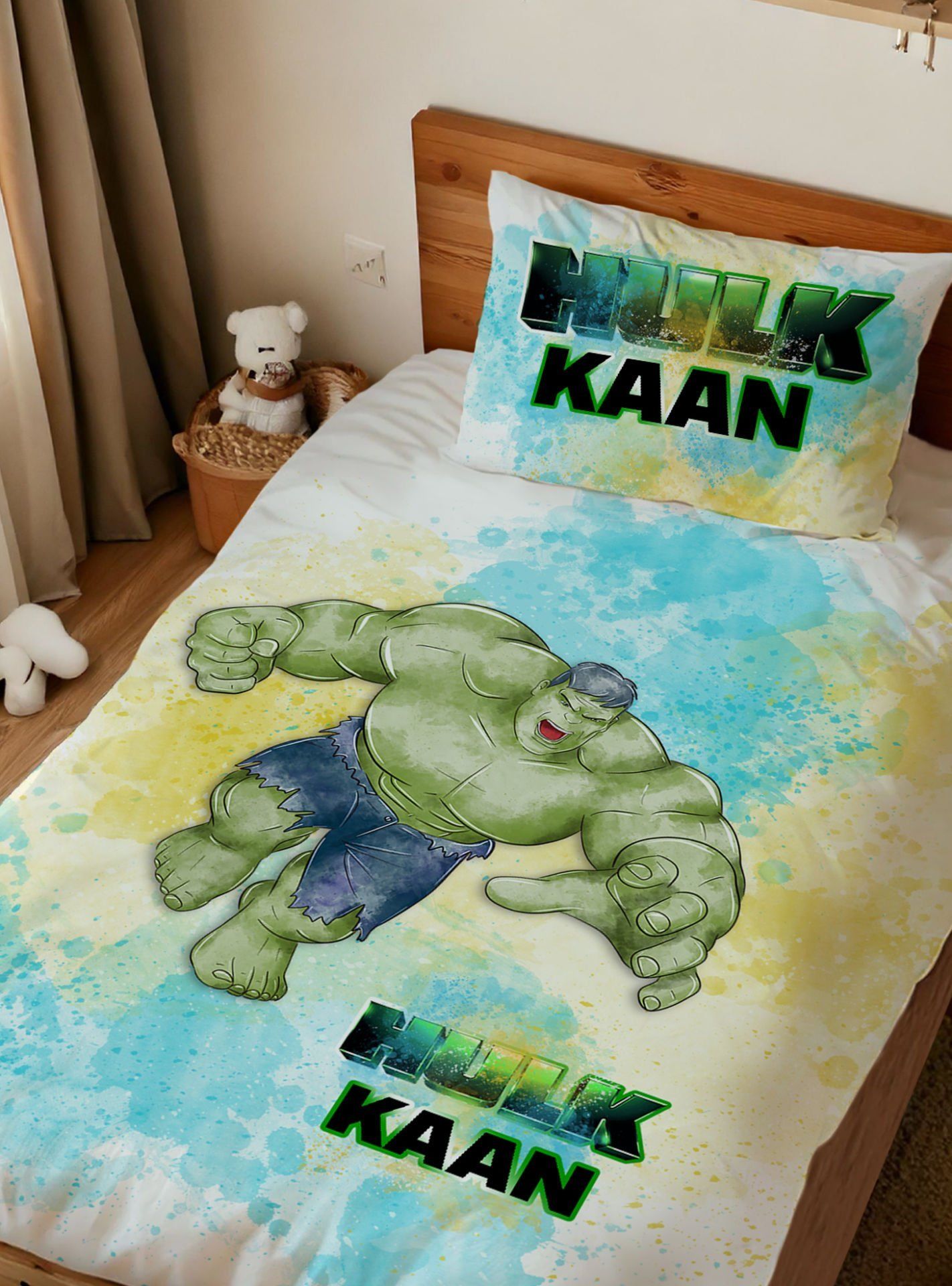 Kişiye Özel Tek Kişilik Nevresim Hulk 6634672 Ürün ana görseli