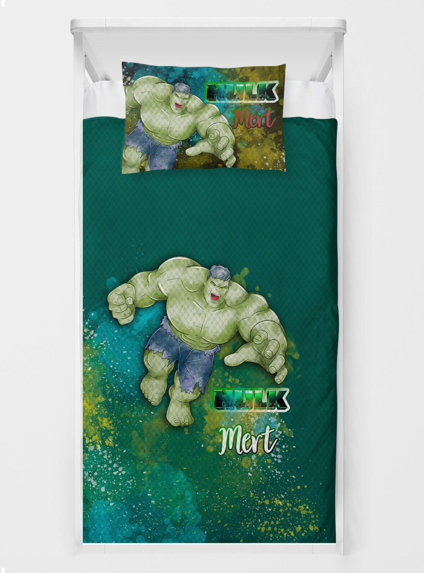 Kişiye Özel %100 Pamuk Tek Kişilik Pike Seti Hulk yntkpk72536979 Ürün ana görseli