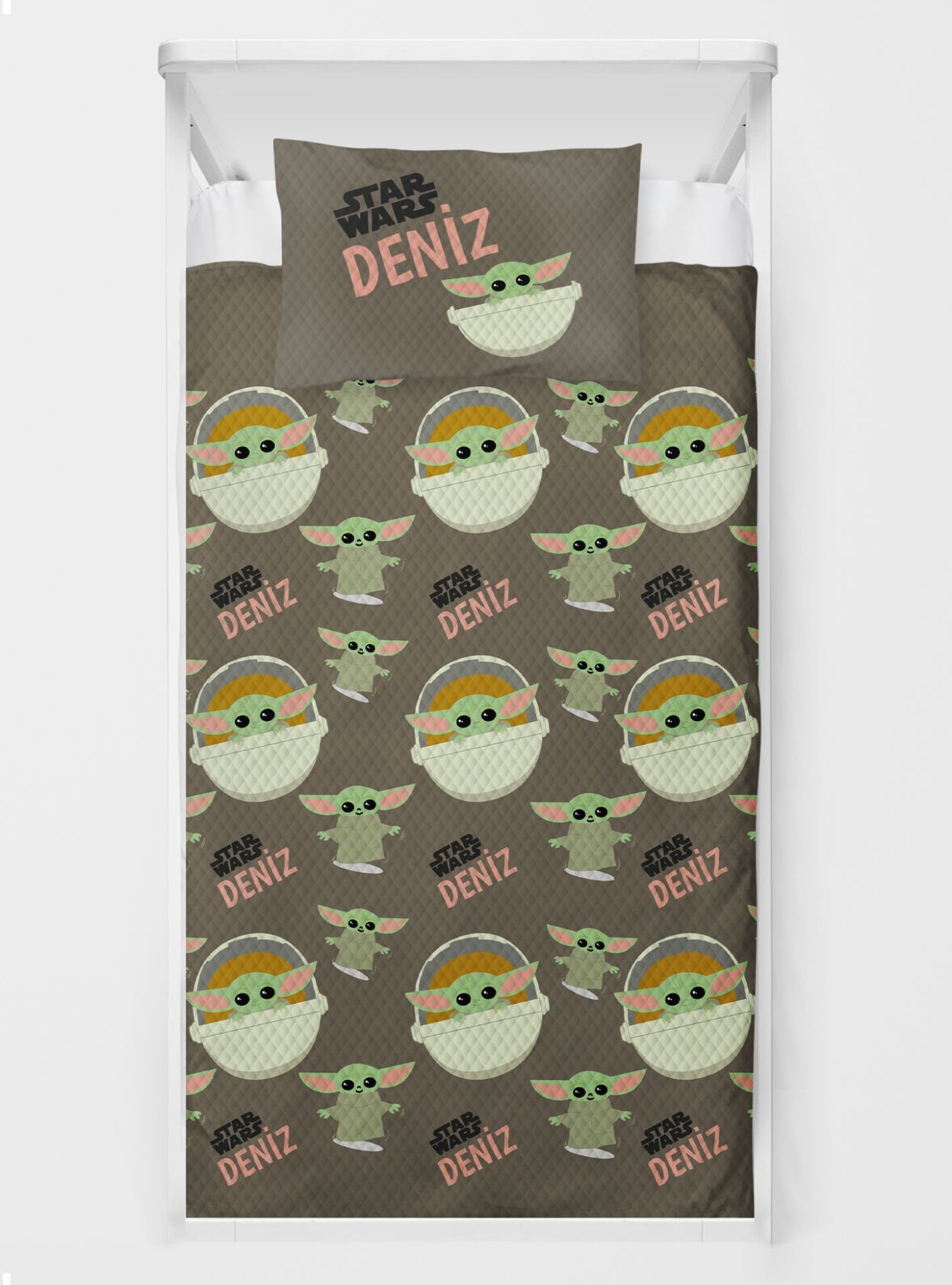 Kişiye Özel %100 Pamuk Tek Kişilik Pike Seti Star Wars Yoda yntkpk72537001 Ürün ana görseli