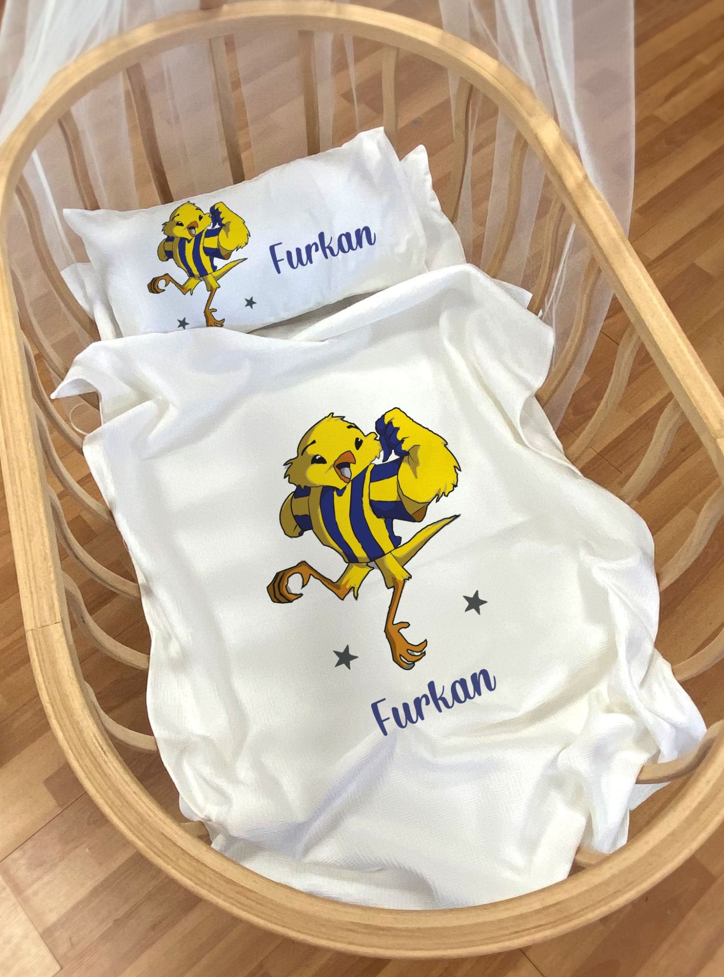 Anne Yanı ve Park Yatak Pike Seti Kanarya Ürün ana görseli