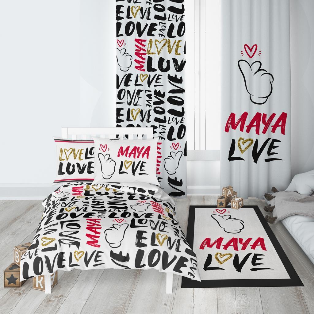 Kişiye Özel Fon Perde Love