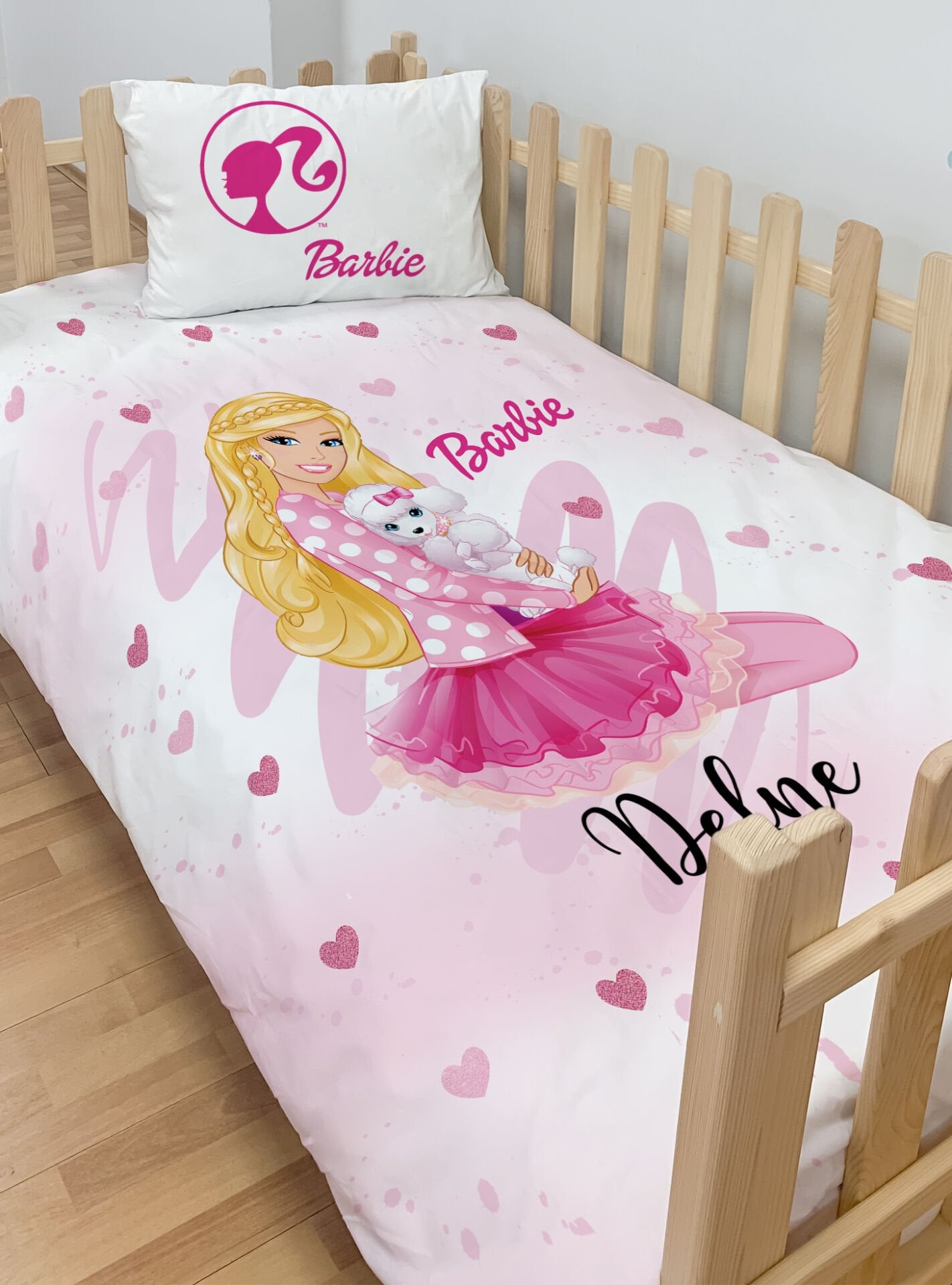 Kişiye Özel Montessori %100 Pamuk Nevresim Seti Barbie mnt66346990091 Ürün ana görseli