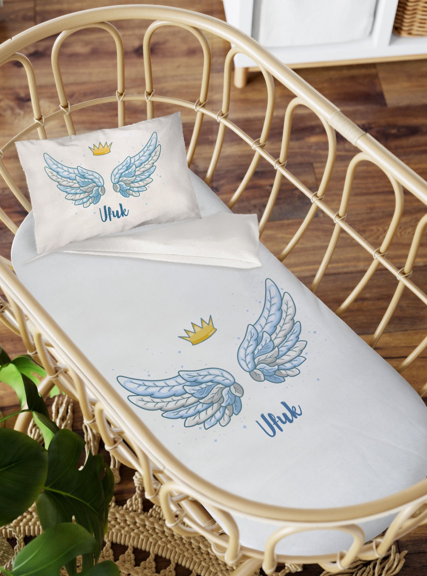 Anne Yanı Beşik Nevresim Takımı Melek Kanadı Ürün ana görseli
