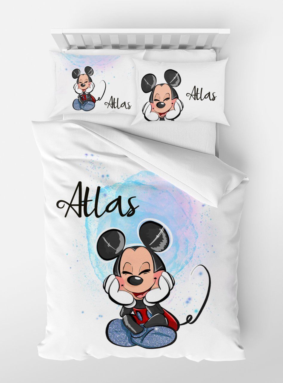 Kişiye Özel Tek Kişilik Nevresim Mickey Mouse Ürün ana görseli