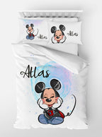 Kişiye Özel Tek Kişilik Nevresim Mickey Mouse