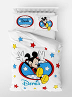 Kişiye Özel Tek Kişilik Nevresim Mickey Mouse
