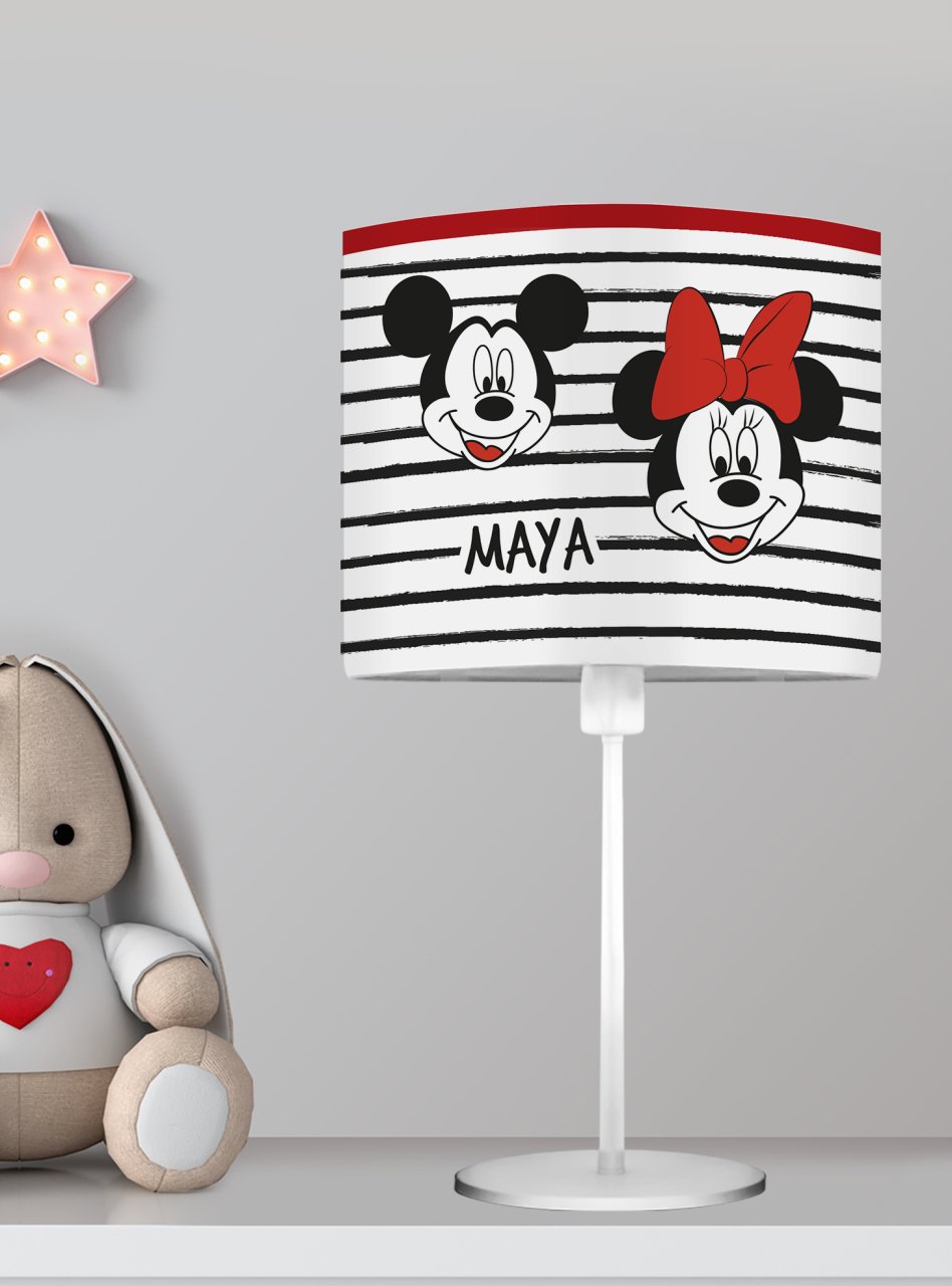 Kişiye Özel Başucu Abajur Minnie Mickey Ürün ana görseli