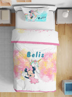 Çift Taraflı Pamuk Saten Nevresim Seti Minnie Mouse