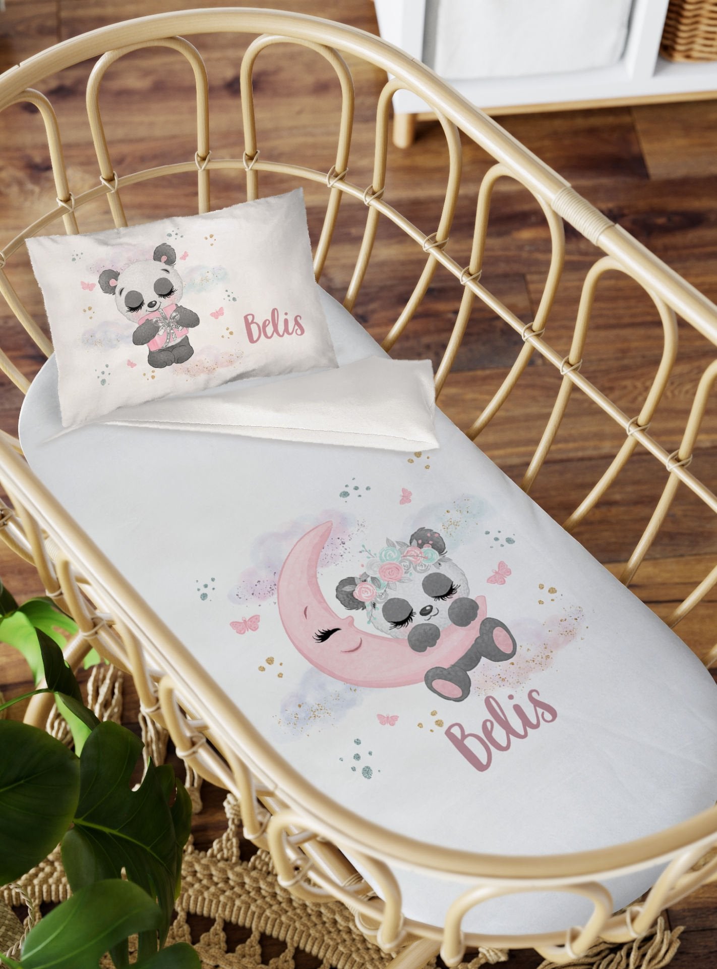 Anne Yanı Beşik Nevresim Takımı Panda Ürün ana görseli