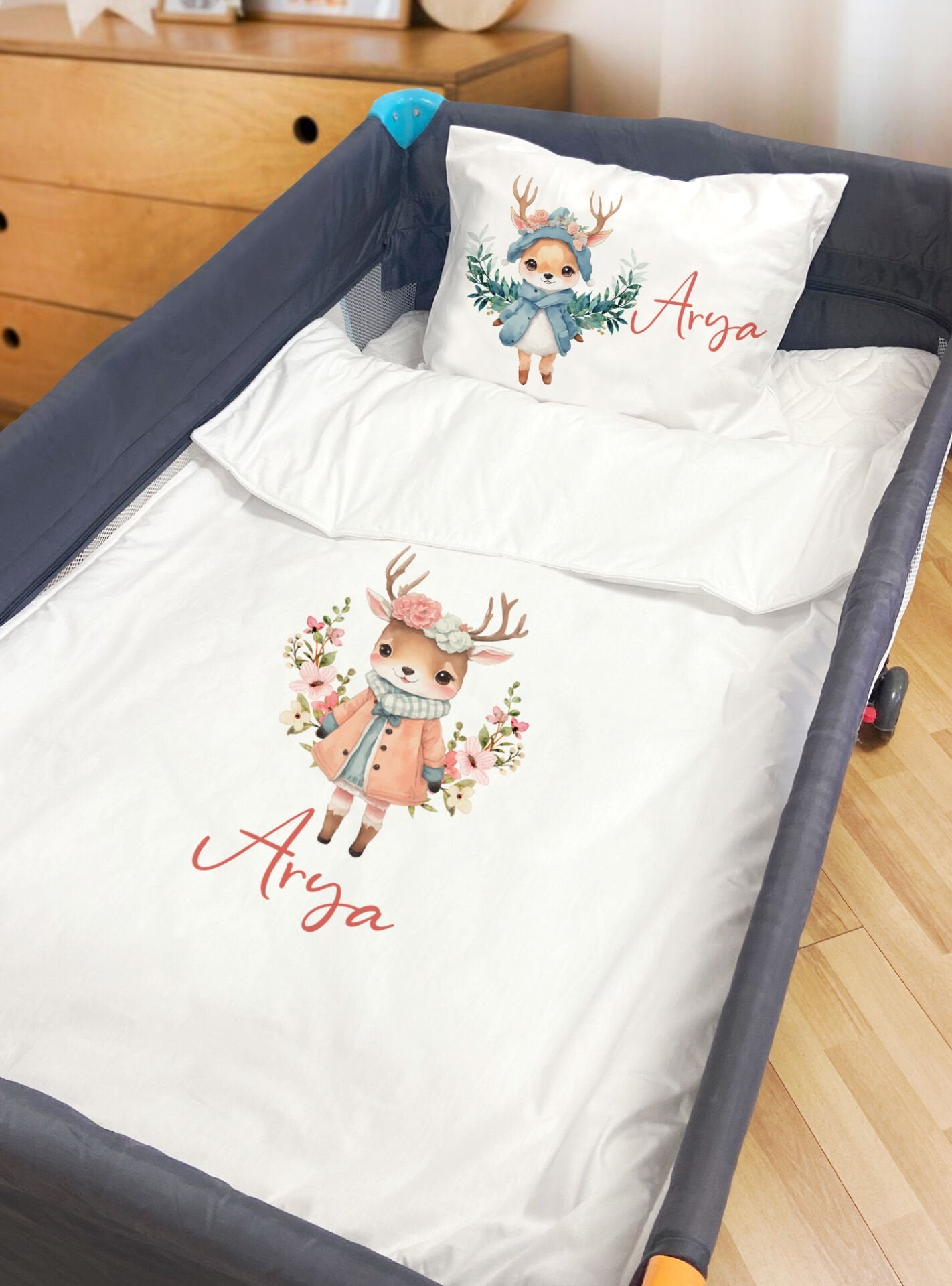 Park Yatak Çift Taraf Baskılı Kişiye Özel Yorgan Seti - Deluxe Bambi Ürün ikincil görseli