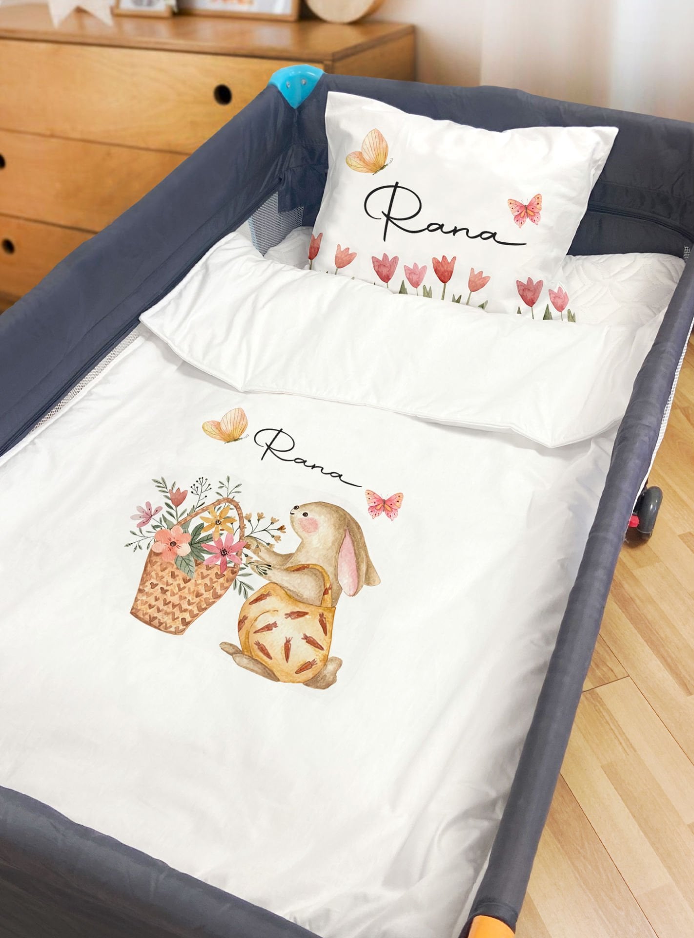 Park Yatak Çift Taraf Baskılı Kişiye Özel Yorgan Seti - Deluxe Paskalya