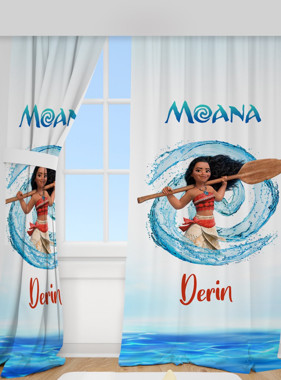 Kişiye Özel Baskılı Fon Perde Moana Ürün ana görseli