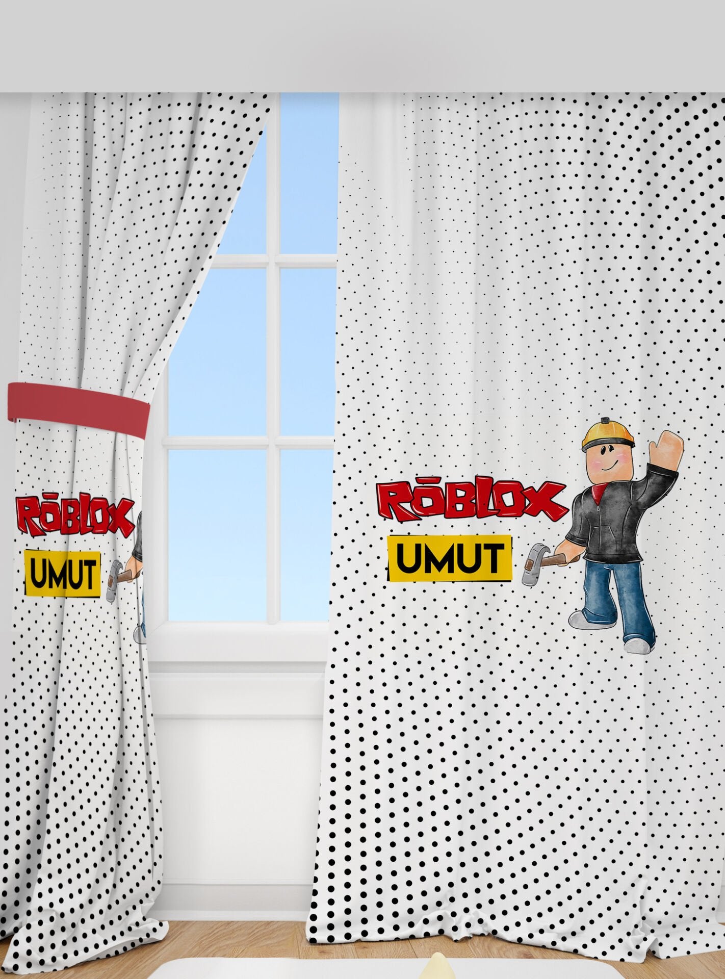 Kişiye Özel Baskılı Fon Perde Roblox Ürün ana görseli