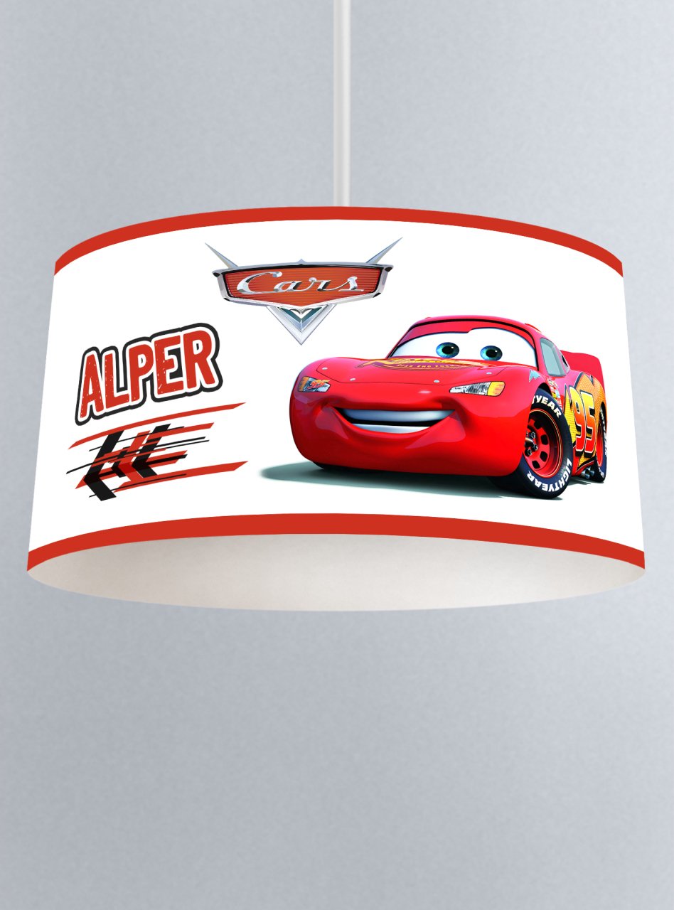 Kişiye Özel İsimli Sarkıt Avize Şimşek McQueen Cars Ürün ana görseli