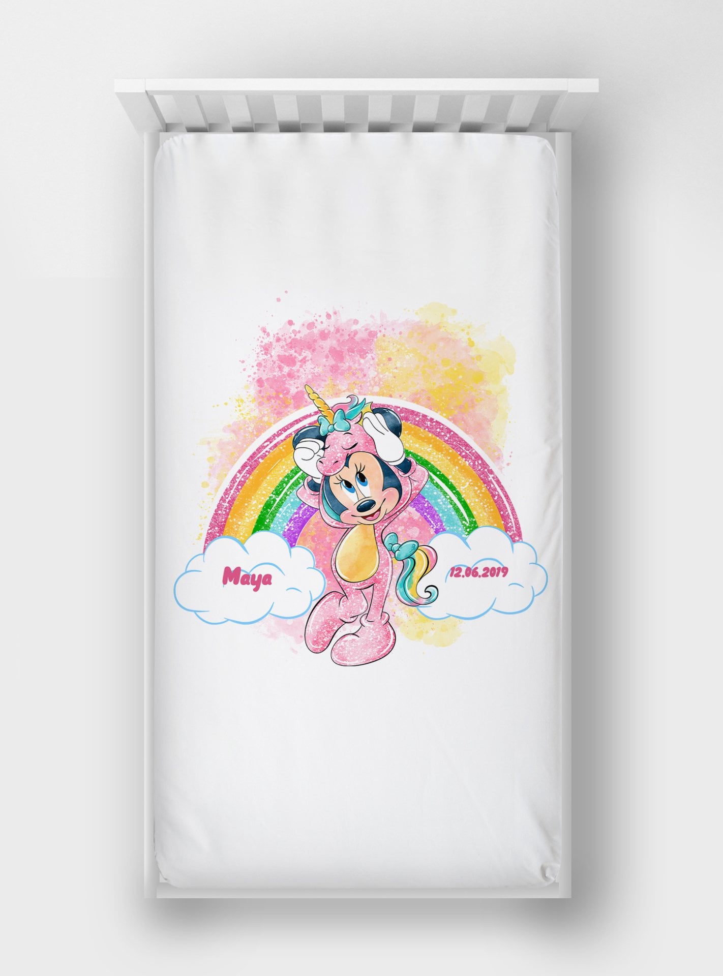 Dijital Baskılı Tek Kişilik Lastikli Çarşaf Minnie Mouse tc20936153
