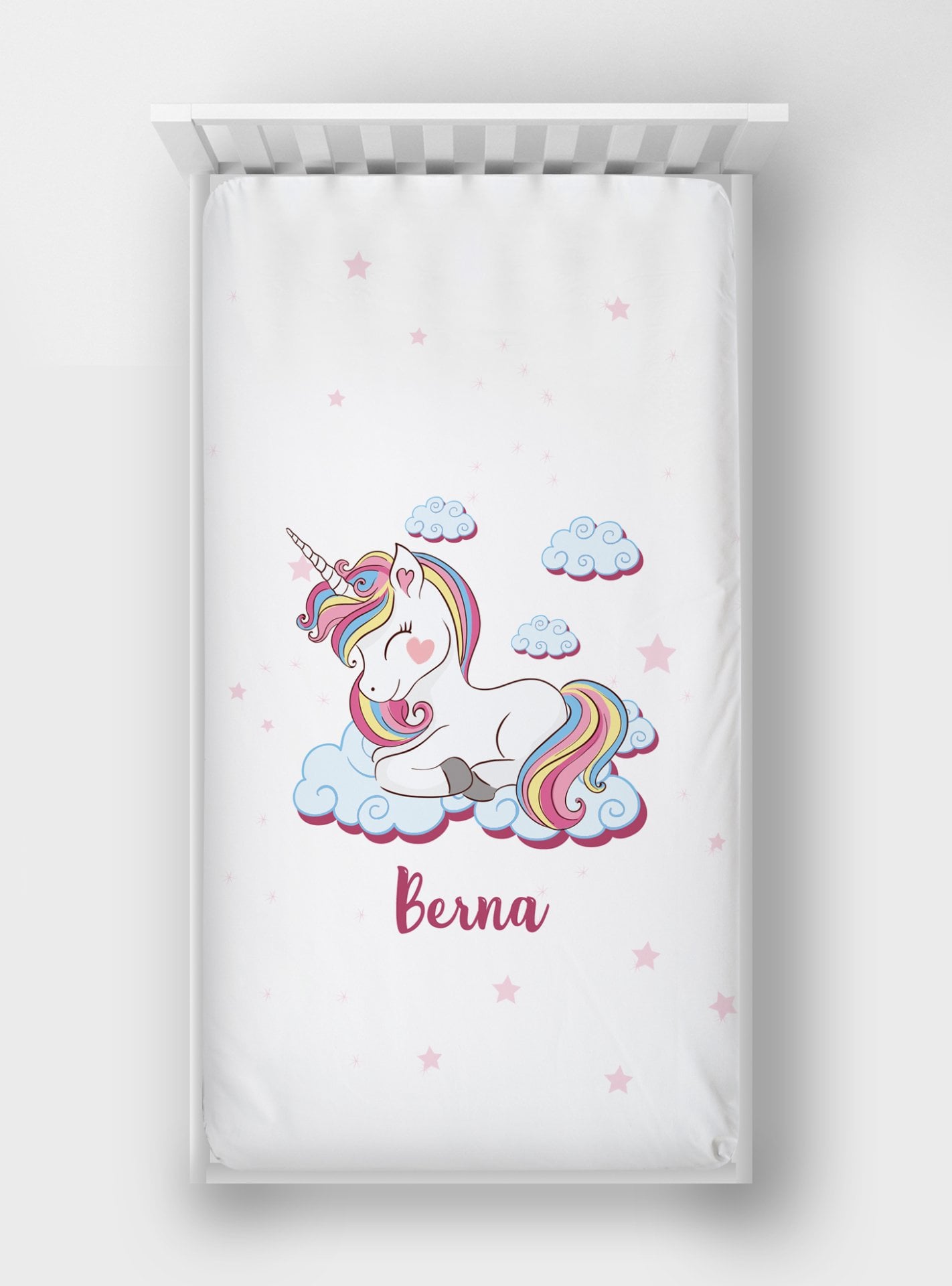 Dijital Baskılı Tek Kişilik Lastikli Çarşaf Unicorn Ürün ana görseli