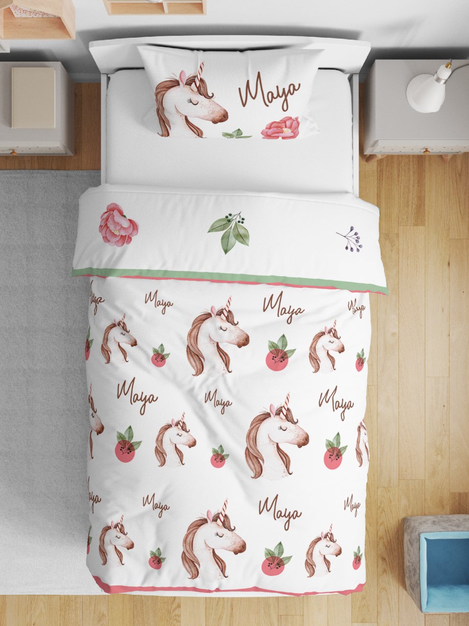Kişiye Özel Çift Taraflı Yorgan Unicorn Ürün ikincil görseli