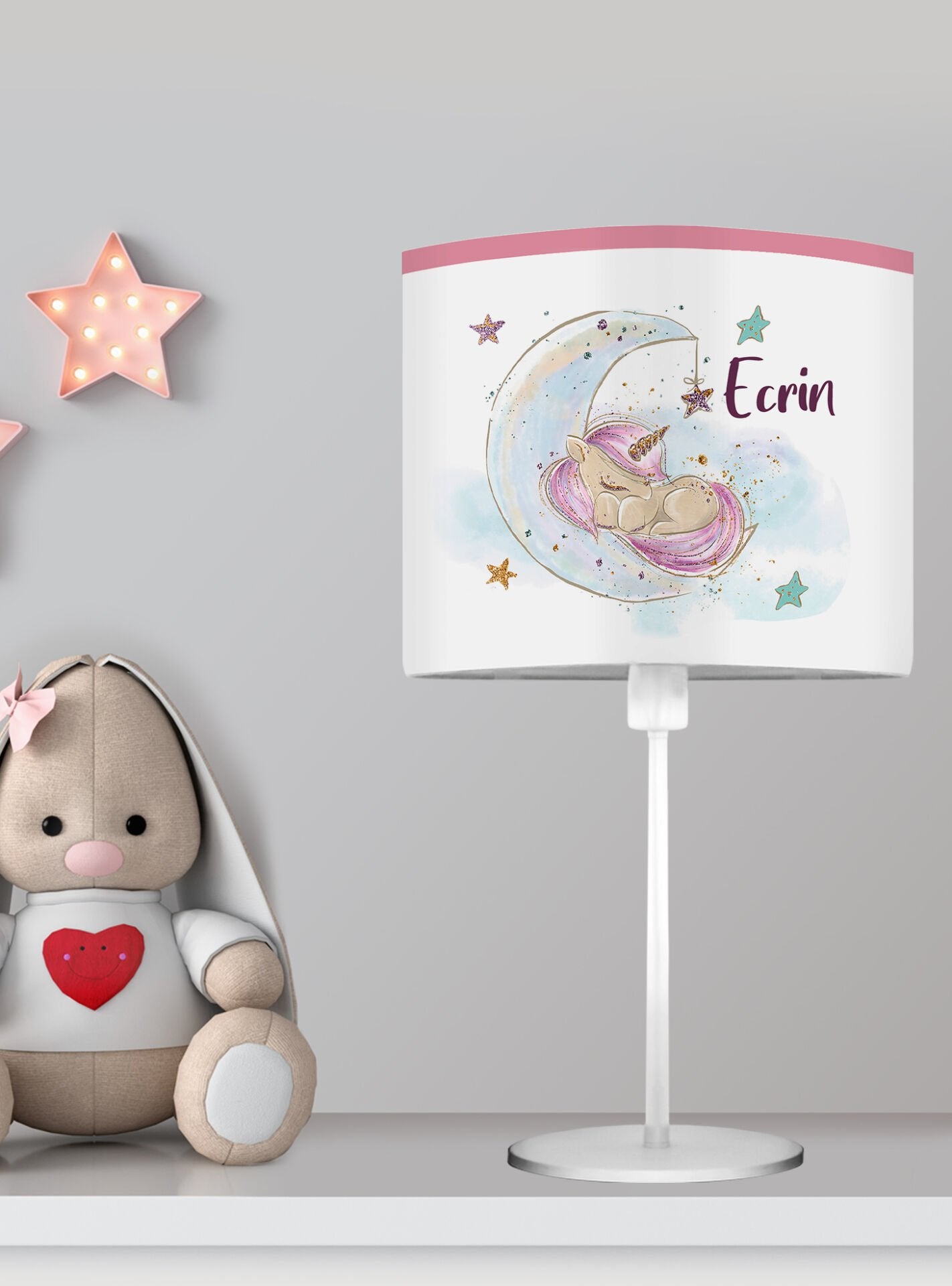 Kişiye Özel Başucu Abajur Unicorn Ürün ana görseli