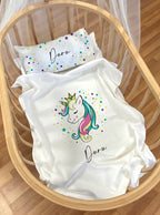 Anne Yanı ve Park Yatak Pike Seti Unicorn