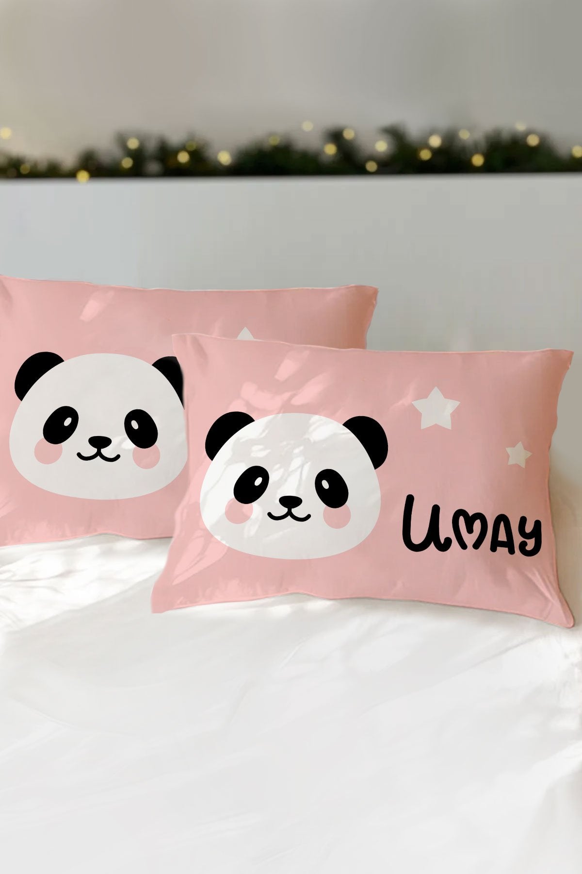 Kişiye Özel Panda Çocuk Yastık Kılıfı