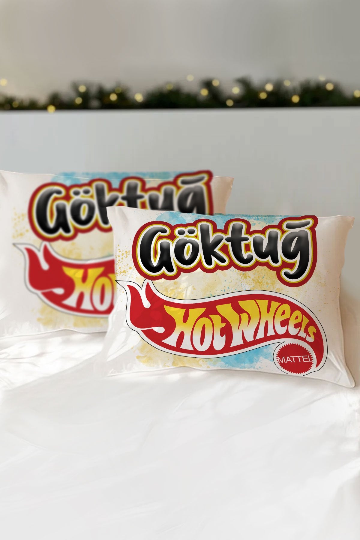 Kişiye Özel Hot Wheels Yarış Arabası Çocuk Yastık Kılıfı