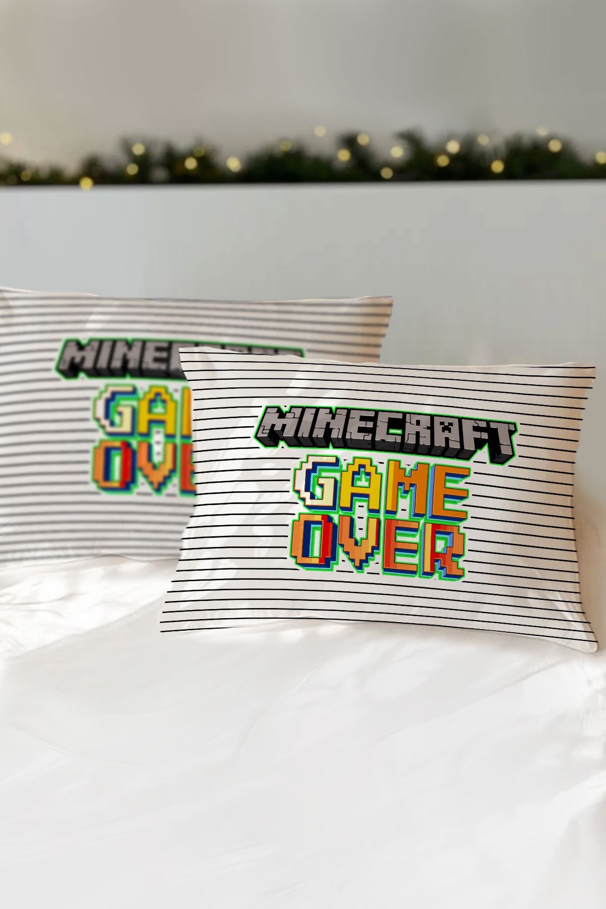 Kişiye Özel Minecraft Game Over Yastık Kılıfı Ürün ana görseli