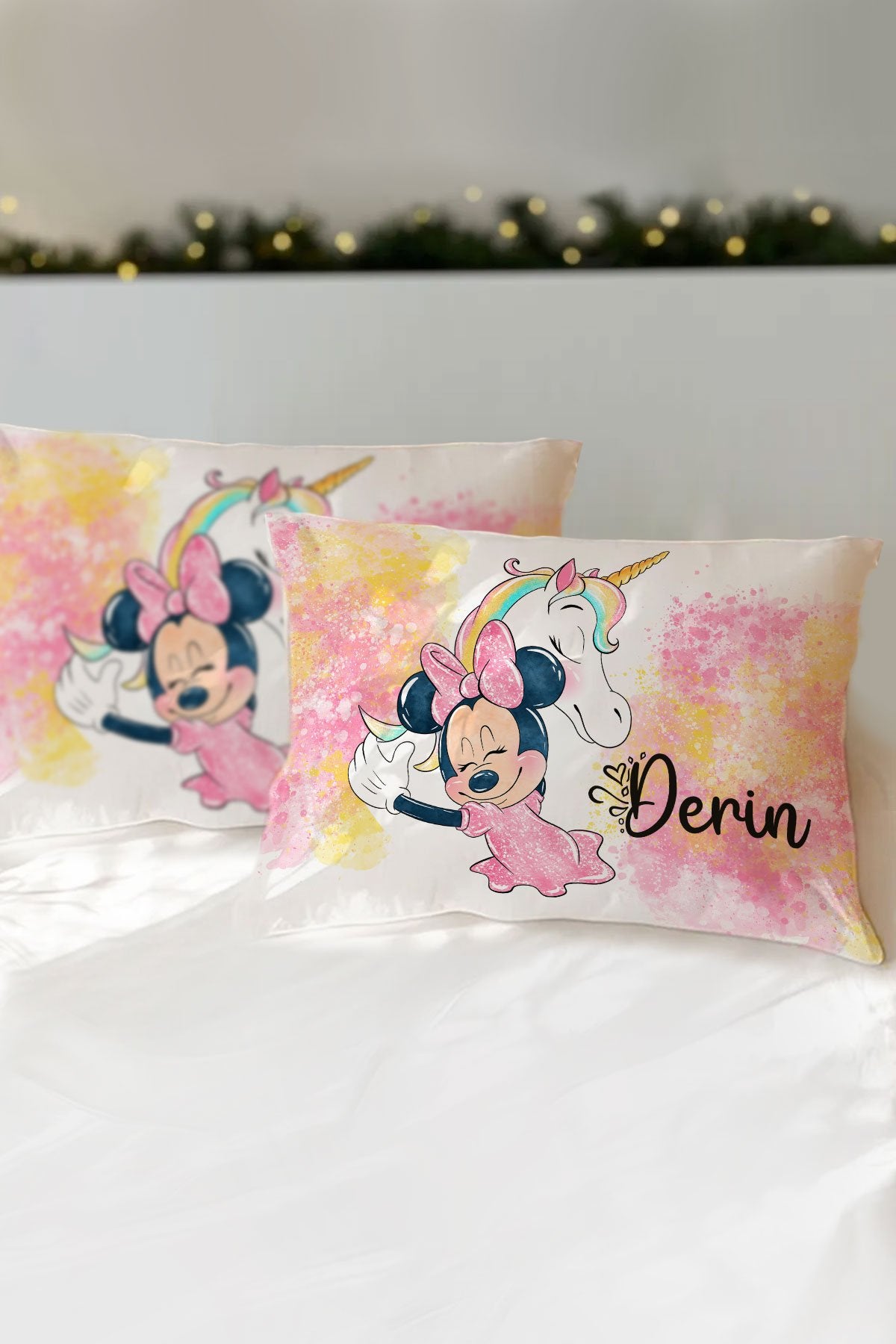 Kişiye Özel Minnie Mouse Çocuk Yastık Kılıfı