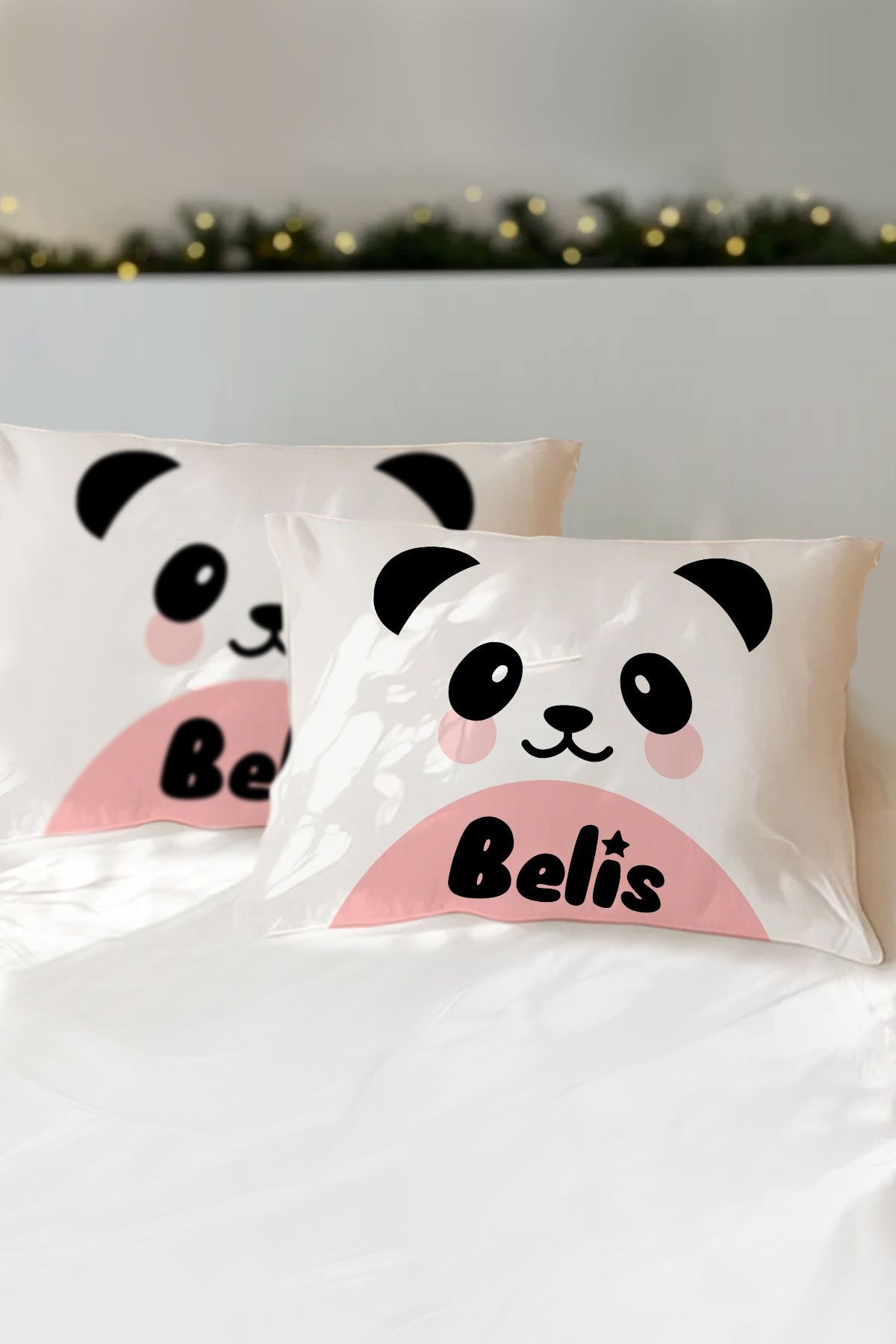 Kişiye Özel Panda Çocuk Yastık Kılıfı