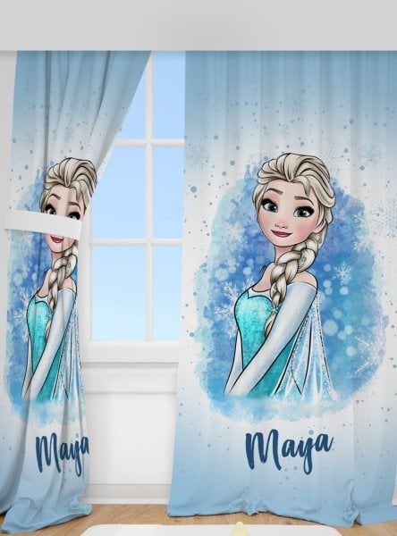 Kişiye Özel Baskılı Fon Perde Elsa