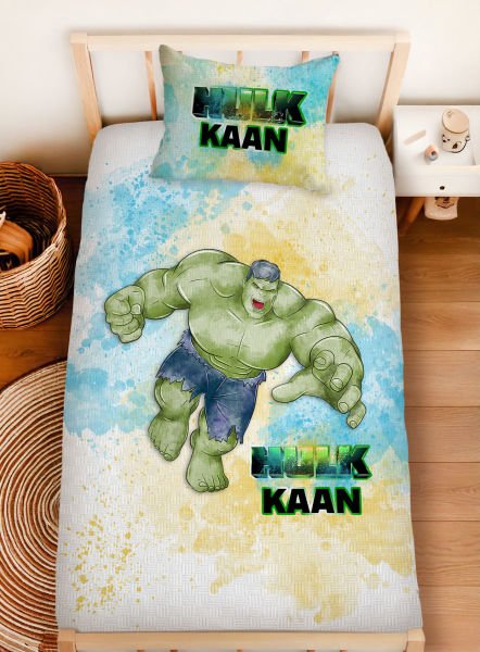 Kişiye Özel %100 Pamuk Tek Kişilik Pike Seti Hulk