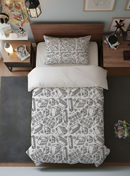 Kişiye Özel Genç Odası Tek Kişilik Nevresim Puzzle