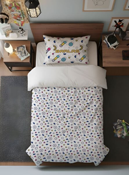 Kişiye Özel Genç Odası Tek Kişilik Nevresim Legolar