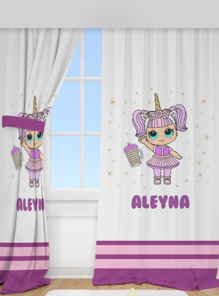 Kişiye Özel Baskılı Fon Perde Lol Bebek