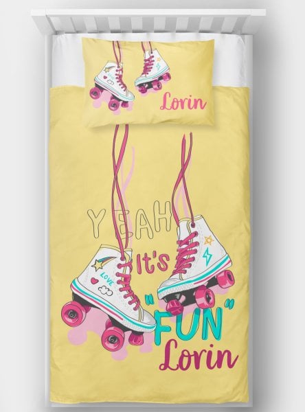 Kişiye Özel Tek Kişilik Yatak Örtüsü Paten