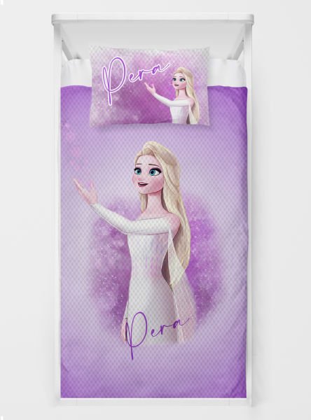Kişiye Özel %100 Pamuk Tek Kişilik Pike Seti Elsa