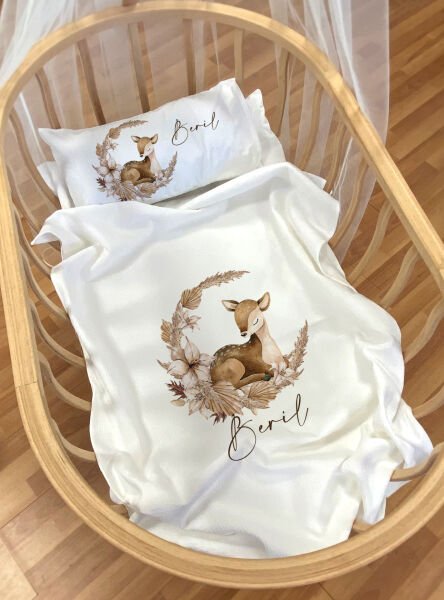 Anne Yanı ve Park Yatak Pike Seti Bambi