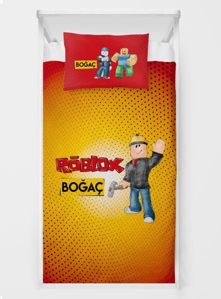 Kişiye Özel %100 Pamuk Tek Kişilik Pike Seti Roblox